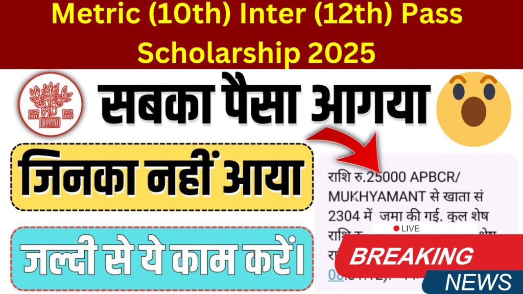 मेट्रिक (10वीं) और इंटर (12वीं) पास छात्राओं के लिए बिहार में ₹50,000 तक की आर्थिक सहायता – 2025 स्कॉलरशिप के लिए आवेदन कैसे करें