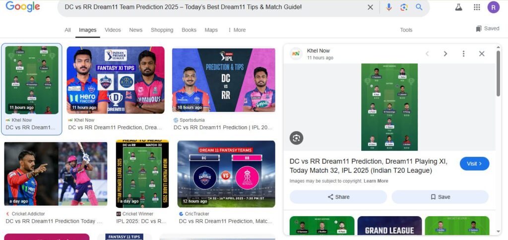 DC vs RR Dream11 Team Prediction 2025 – Today’s Best Dream11 Tips & Match Guide!