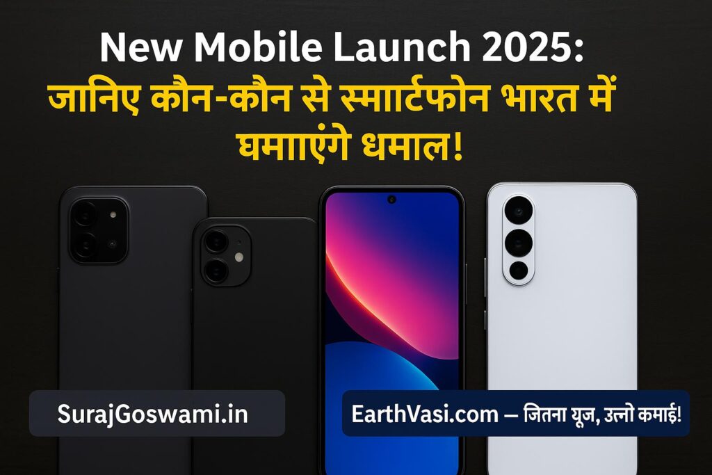 📱 New Mobile Launch 2025 जानिए कौन-कौन से स्मार्टफोन भारत में मचाएंगे धमाल!