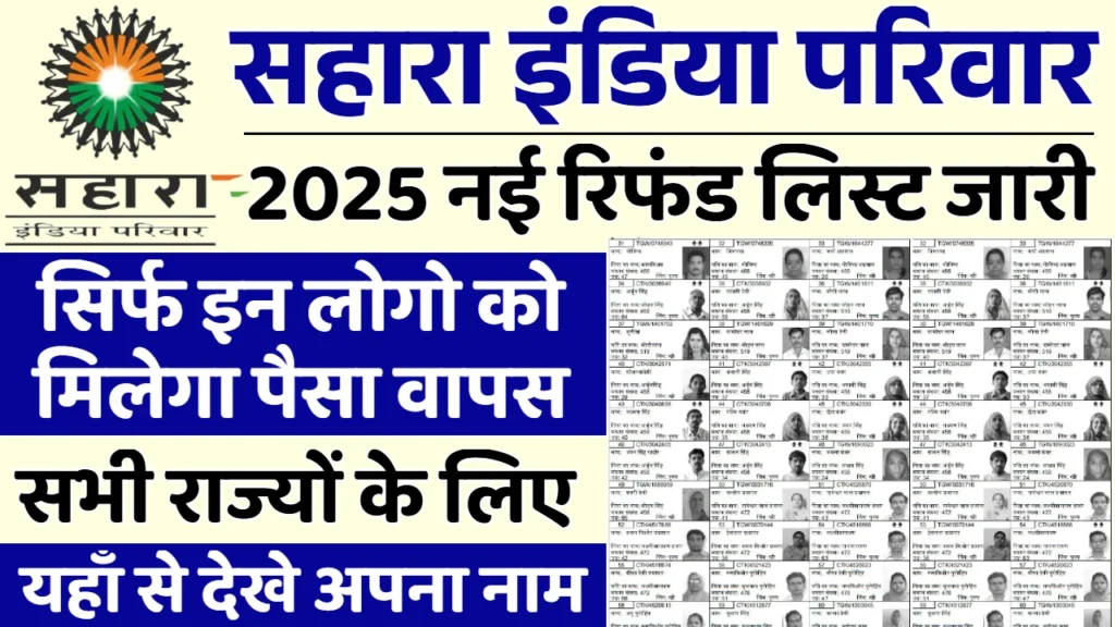 Sahara India Refund List: सहारा इंडिया परिवार की नई रिफंड लिस्ट जारी – निवेशकों के लिए आई बड़ी खुशखबरी